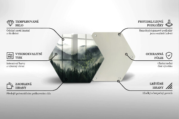 Glass kitchen board Land and fog landscape