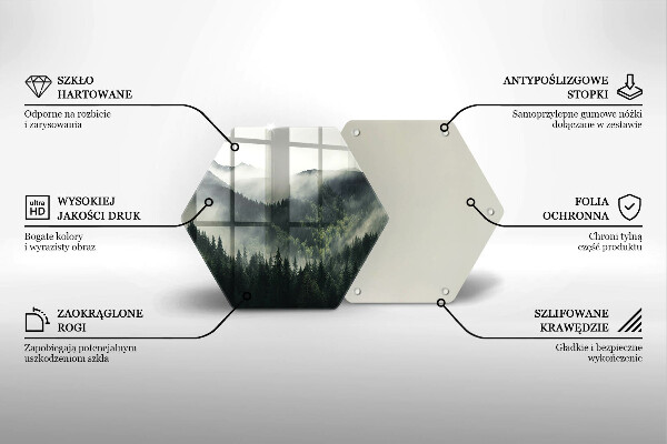 Glass kitchen board Land and fog landscape