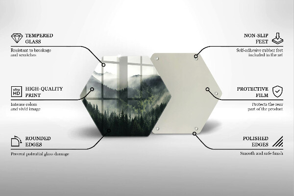 Glass kitchen board Land and fog landscape