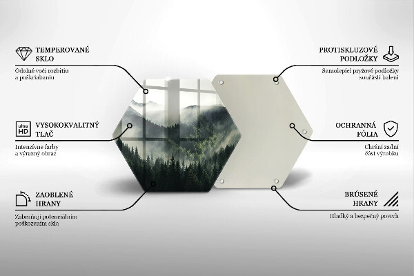 Glass kitchen board Land and fog landscape