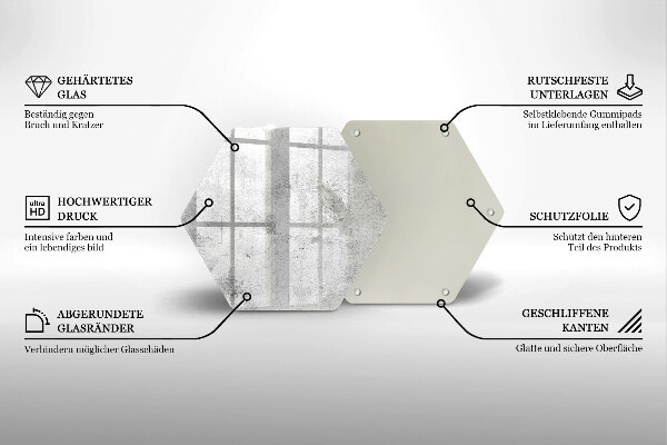 Glass kitchen board Concrete texture