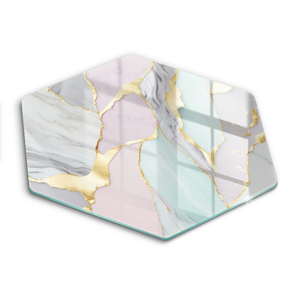 Glass kitchen board Pastel marble