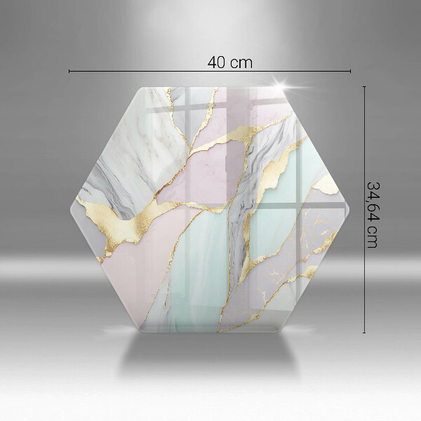 Glass kitchen board Pastel marble
