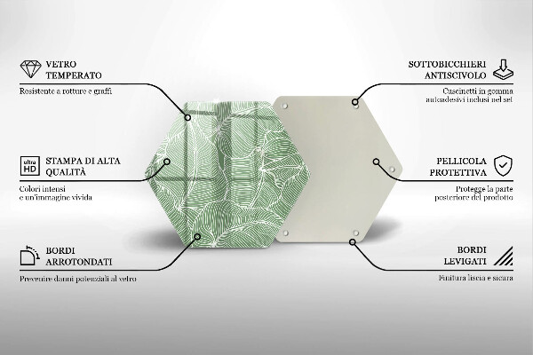 Chopping board Linear leaves