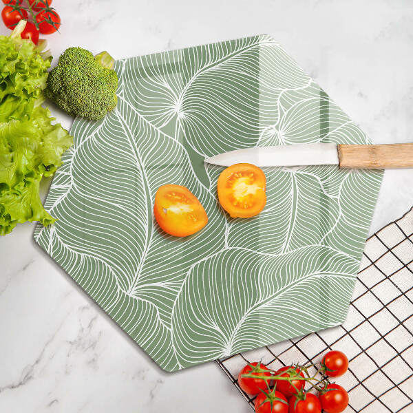 Chopping board Linear leaves