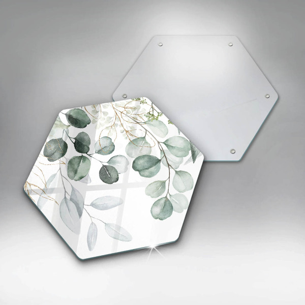 Glass worktop protector Painted plants