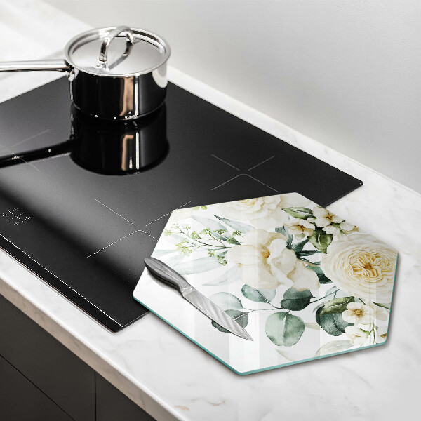 Glass worktop protector Watercolor flowers