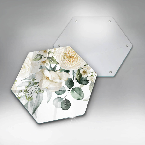 Glass worktop protector Watercolor flowers