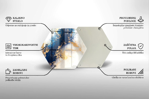 Chopping board Abstraction with blue