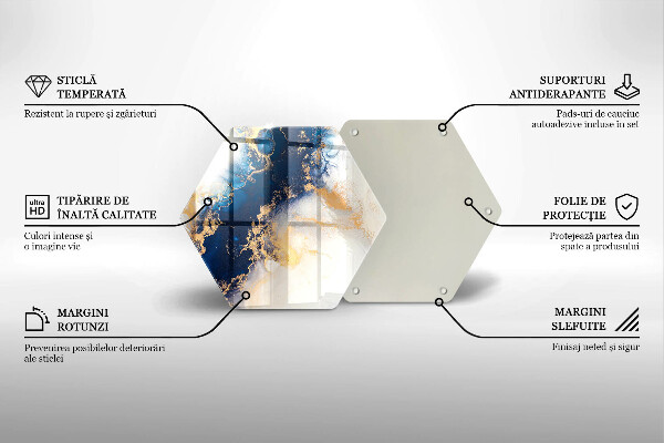 Chopping board Abstraction with blue