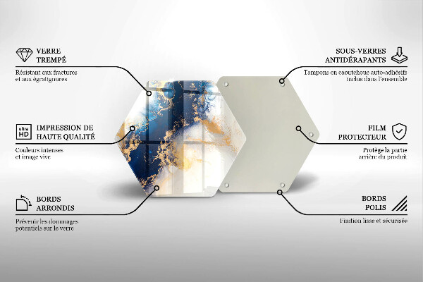 Chopping board Abstraction with blue