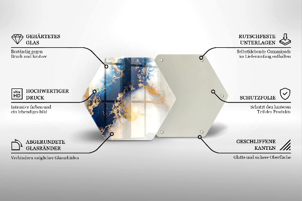 Chopping board Abstraction with blue