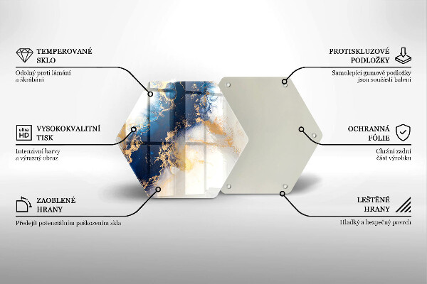 Chopping board Abstraction with blue