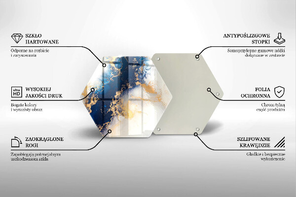 Chopping board Abstraction with blue