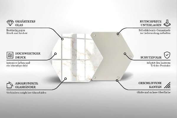 Glass worktop saver Elegant stone marble