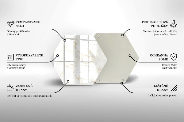 Glass worktop saver Elegant stone marble