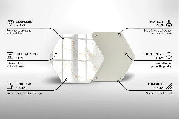 Glass worktop saver Elegant stone marble