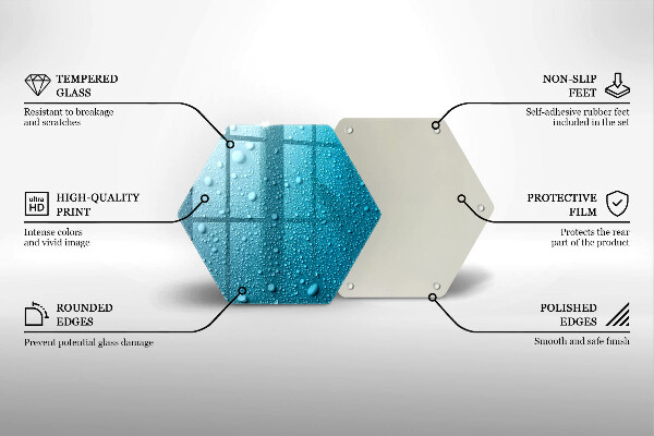 Glass worktop saver Drops of water