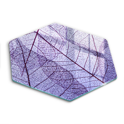 Glass worktop saver Leaves with veins