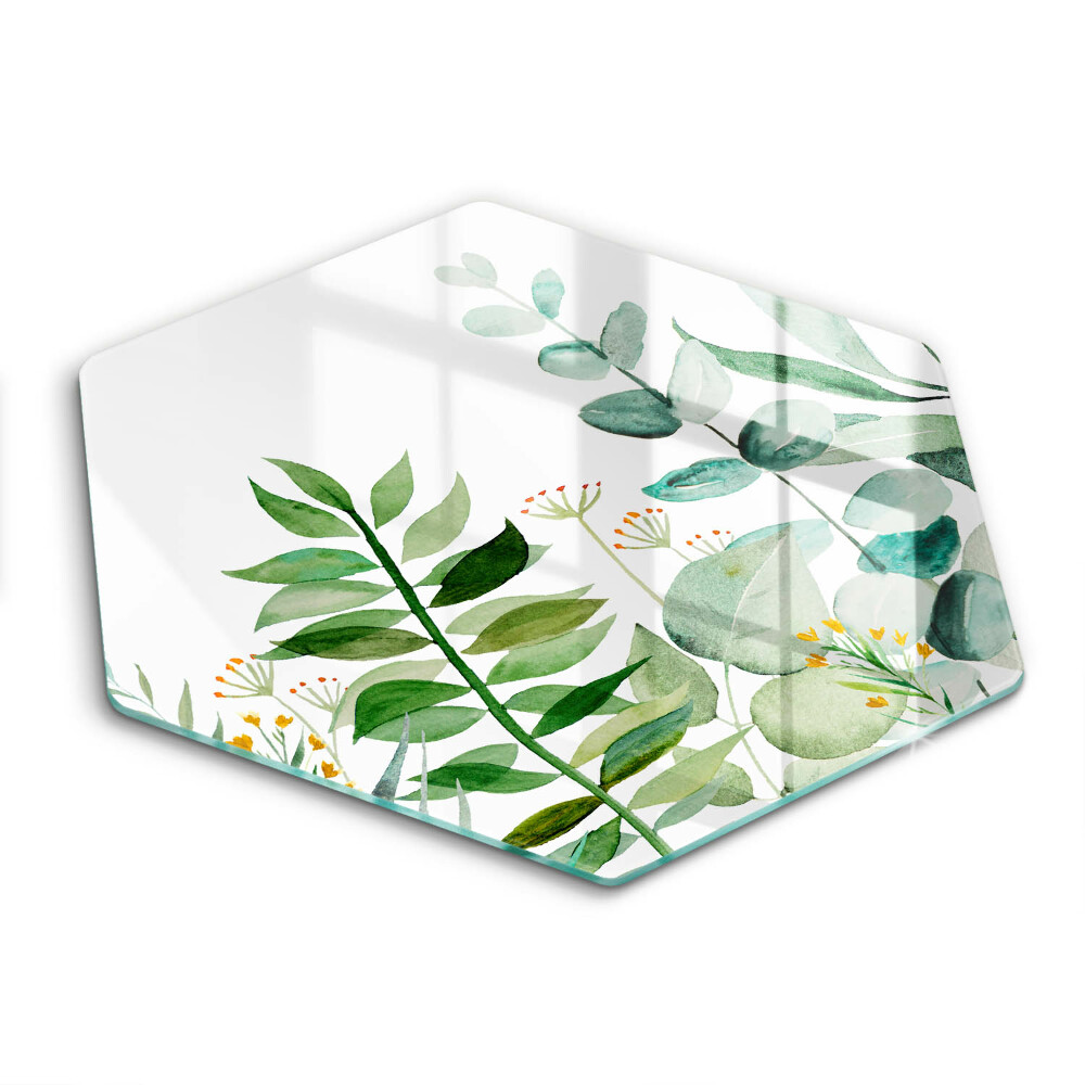 Glass worktop saver Plant leaves illustration