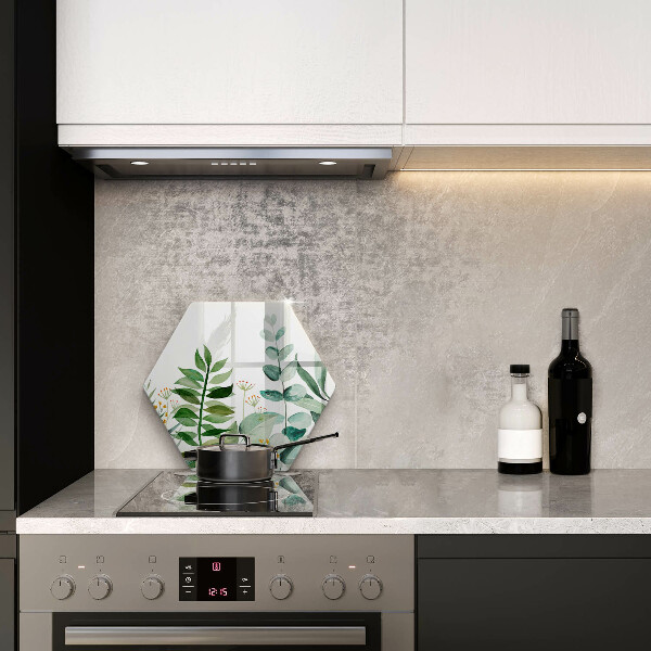 Glass worktop saver Plant leaves illustration