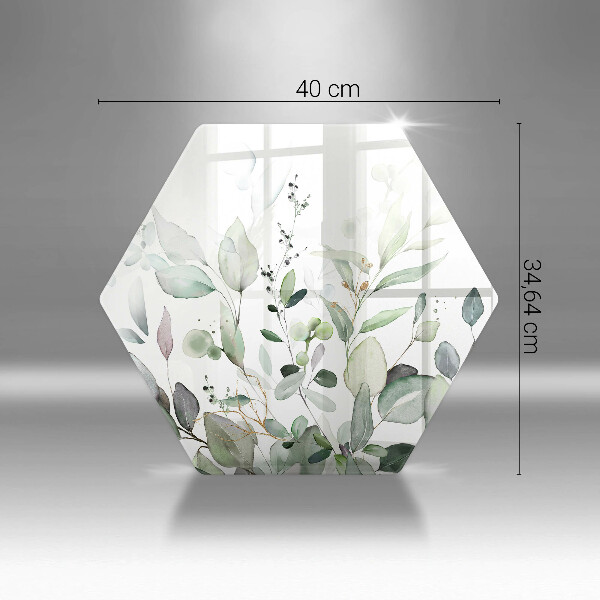 Glass worktop saver Watercolor plants