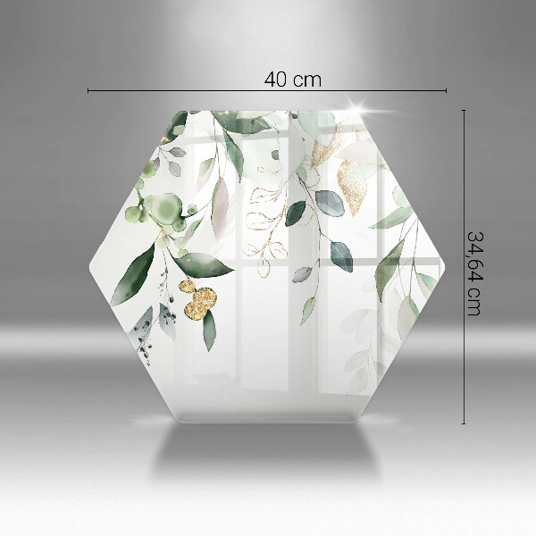 Glass worktop saver Watercolor leaves