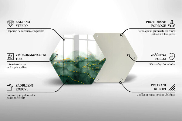 Glass worktop saver Abstraction nature