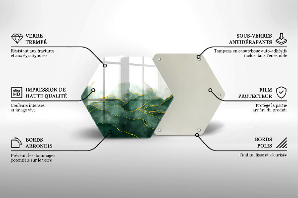 Glass worktop saver Abstraction nature