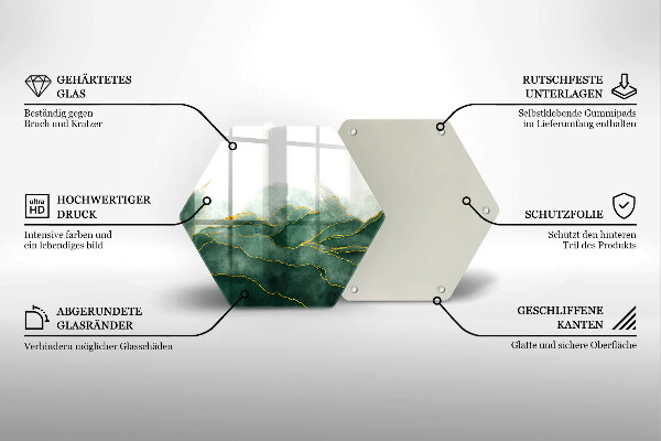 Glass worktop saver Abstraction nature