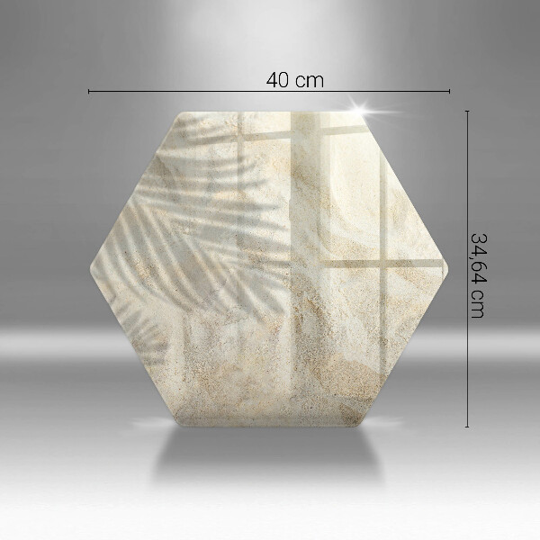 Glass worktop saver Palm sand and leaves