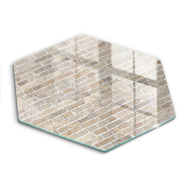 Glass worktop saver Wall bright bricks