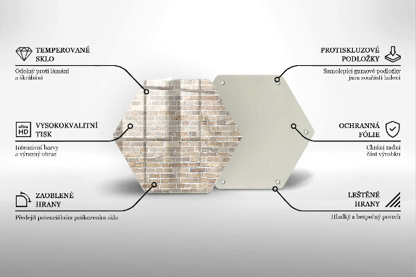 Glass worktop saver Wall bright bricks