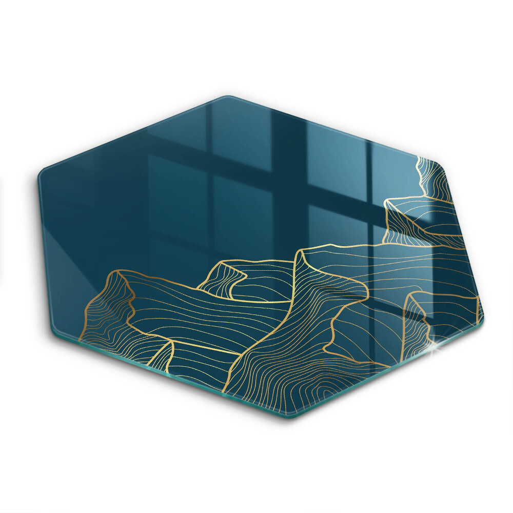 Glass worktop saver Abstract mountains