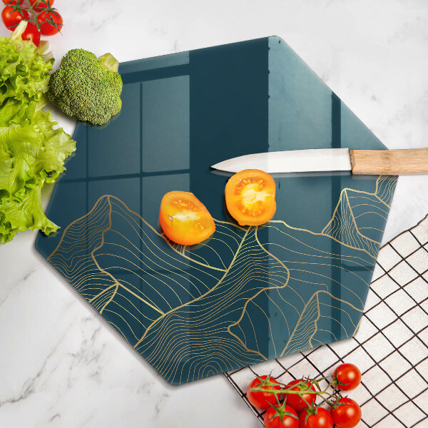 Glass worktop saver Abstract mountains