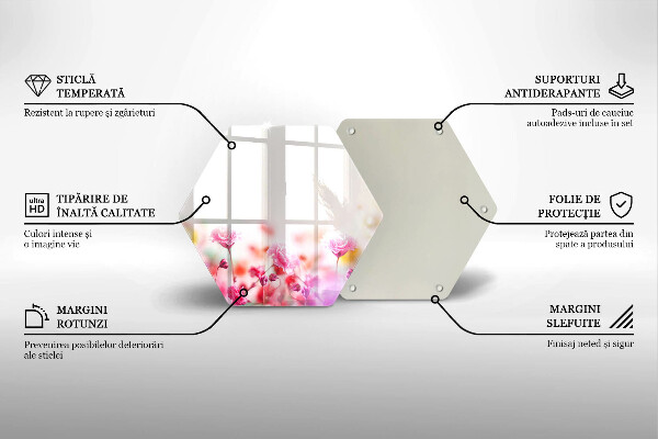 Glass worktop saver Flower meadow