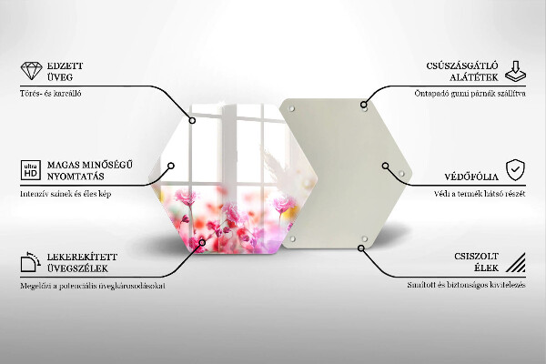 Glass worktop saver Flower meadow