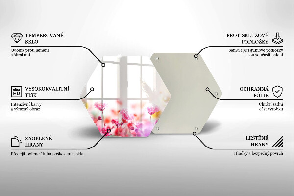 Glass worktop saver Flower meadow