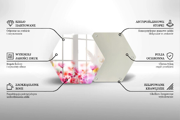 Glass worktop saver Flower meadow