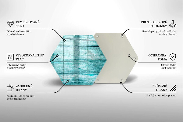 Glass worktop saver Vintage wooden boards