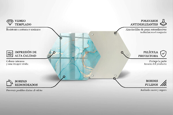 Glass worktop saver Abstraction stone