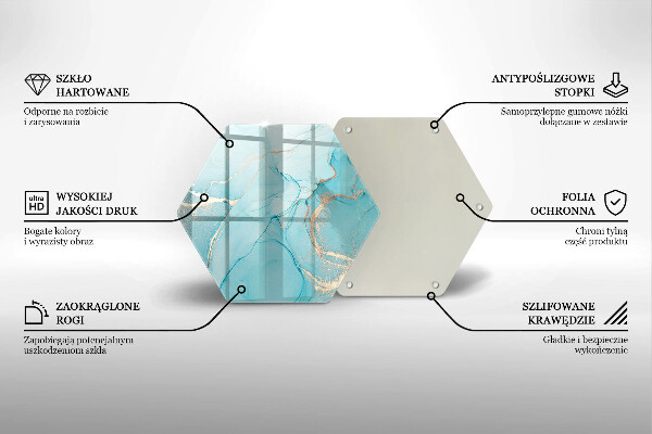 Glass worktop saver Abstraction stone