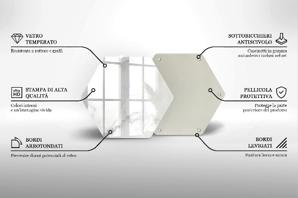 Glass worktop saver Modern marble