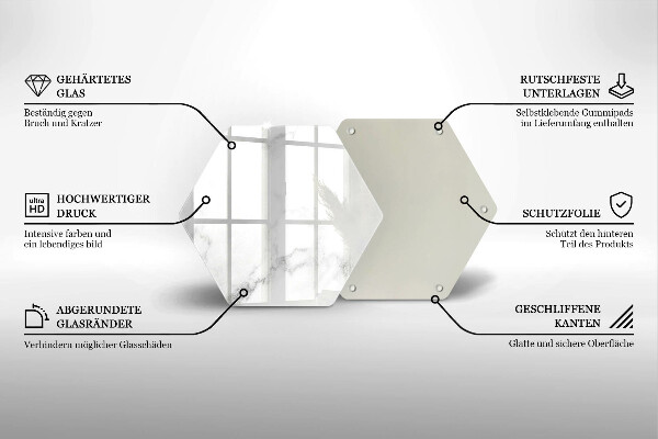 Glass worktop saver Modern marble