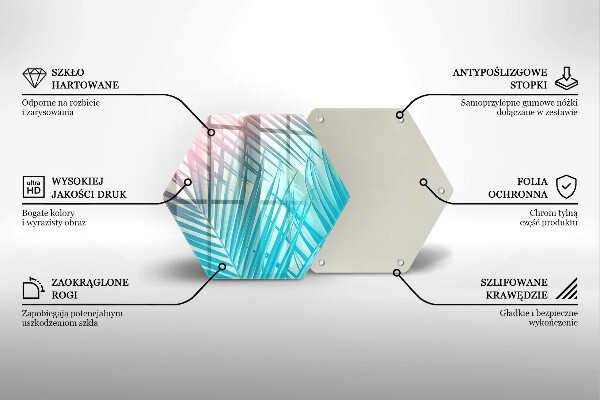 Chopping board Pastel leaves