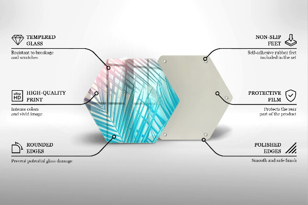 Chopping board Pastel leaves