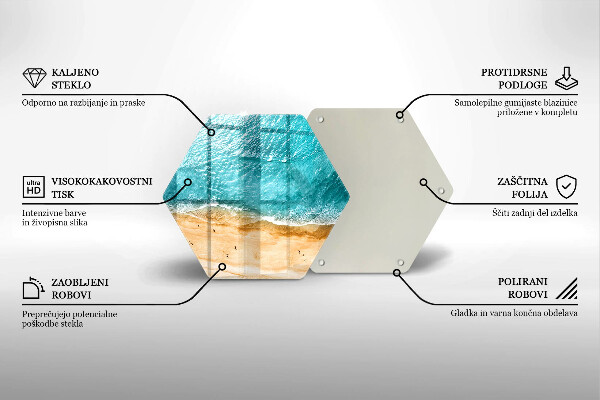 Glass chopping board Bank of the beach and the sea