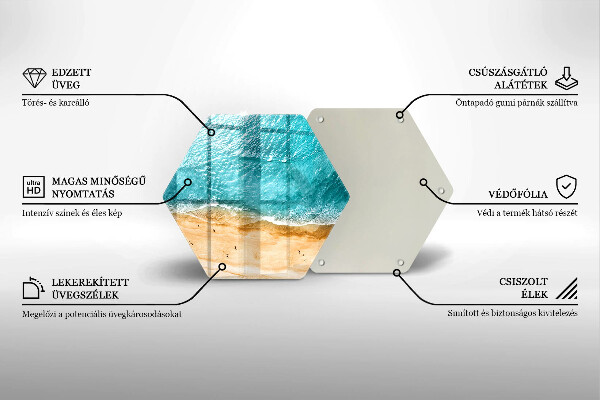 Glass chopping board Bank of the beach and the sea