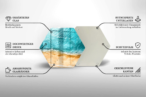 Glass chopping board Bank of the beach and the sea