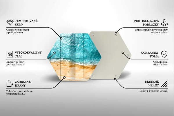Glass chopping board Bank of the beach and the sea